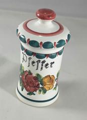 Gmundner Keramik-Dose/ Gewrz rund Pfeffer